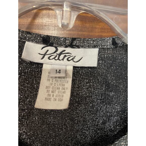 PATRA shimmer, velour floral print bolero crop style  jacket 14 - Picture 3 of 6